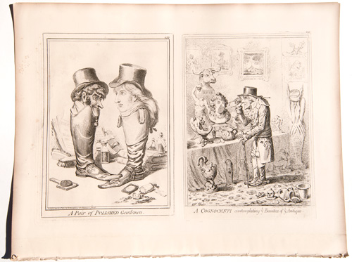 James Gillray originalsA Cognoscenti Contemplating the Beauties of the Antique

A Pair of Polished Gentlemen